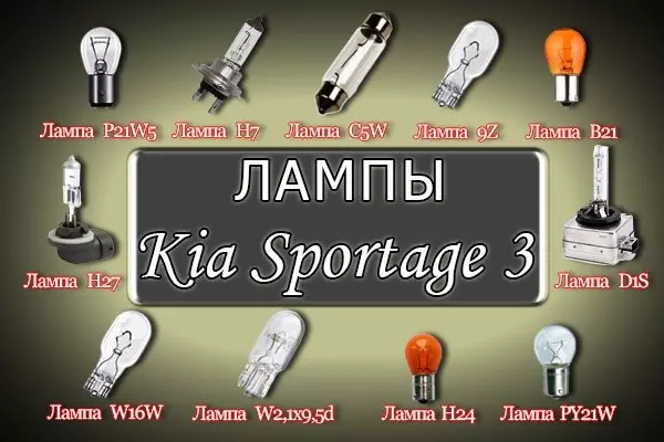 Замена лампы Kia Sportage 3