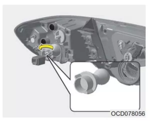 Замена лампочек в задней оптике Kia Ceed III
